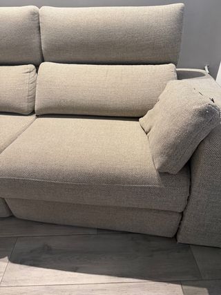 Sofá 3 plazas motorizado tejido Aquaclean