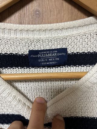 Jersey Pull&Bear rayas blanco y negro