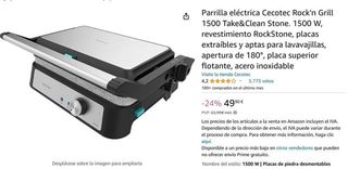 Cecotec Parrilla Eléctrica Rock'n Grill 1500 Take&