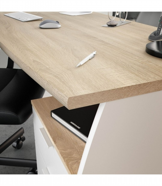 Escritorio Mesa Despacho 3 Cajones. Blanco Artik/