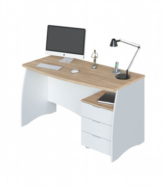 Escritorio Mesa Despacho 3 Cajones. Blanco Artik/