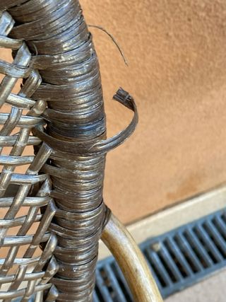 2 Sedie Bistro Esterno in Rattan Marrone