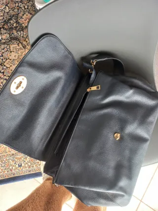 Borsa donna elegante blu porta computer