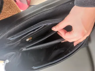 Borsa donna elegante blu porta computer