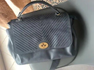 Borsa donna elegante blu porta computer