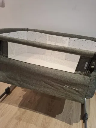 Cuna colecho Kinderkraft gris