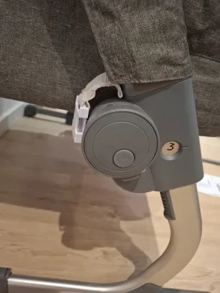 Cuna colecho Kinderkraft gris