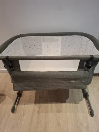 Cuna colecho Kinderkraft gris