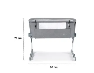 Cuna colecho Kinderkraft gris