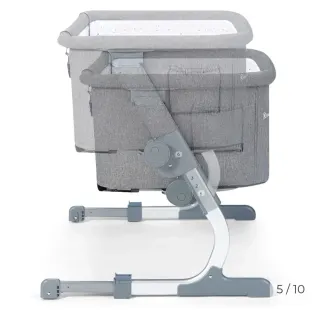 Cuna colecho Kinderkraft gris