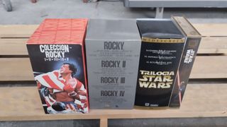 Lote de 3 pack de  películas VHS Rocky y Star Wars