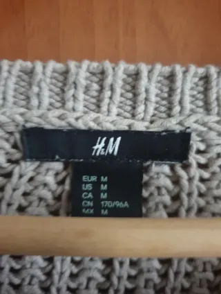 Jersey H&M Mujer Talla Mediana Trenzado Beige
