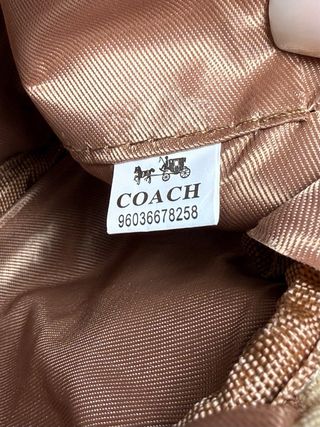 Bolso Coach Beige y Dorado