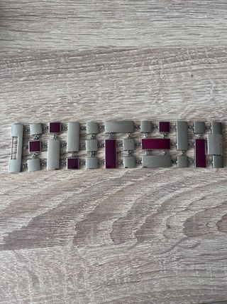 Pulsera Swatch Morada y Plateada Nueva-no se oxida