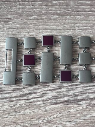 Pulsera Swatch Morada y Plateada Nueva-no se oxida