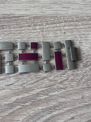 Pulsera Swatch Morada y Plateada Nueva-no se oxida