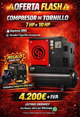 Compresor de Tornillo 7 HP o 10 HP