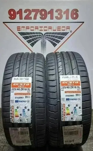 4UD 225 40 18 Y KUMHO RUEDA NUEVA YA MONTADA