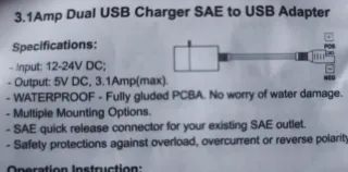 Cargador USB Doble Moto