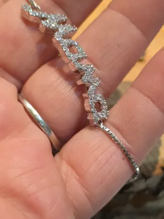 Pulsera ajustable Mama con circonitas