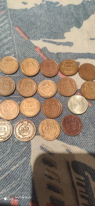 18 Monedas de 1 Centavo de EE. UU.