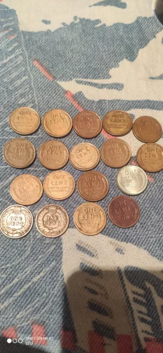 18 Monedas de 1 Centavo de EE. UU.