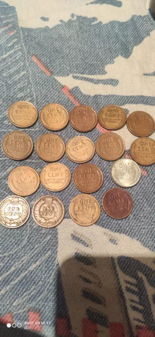 18 Monedas de 1 Centavo de EE. UU.