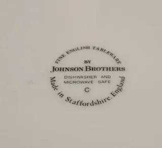 Fuente grande porcelana Johnson Brothers flores