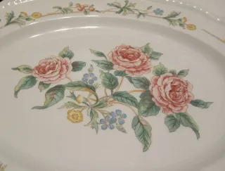 Fuente grande porcelana Johnson Brothers flores