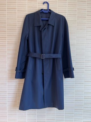 Gabardina azul marino hombre