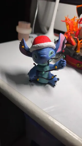 Stitch Navideño Impresión 3D PLA