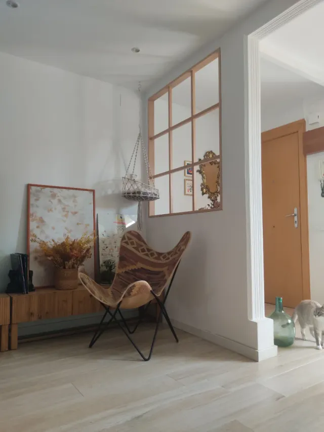 Cama colgante para gato beige