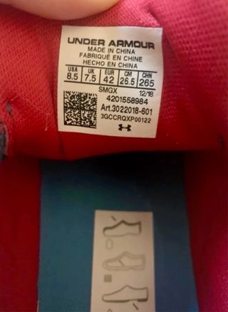 Scarpe Uomo Under Armour Rosse e Blu in pelle