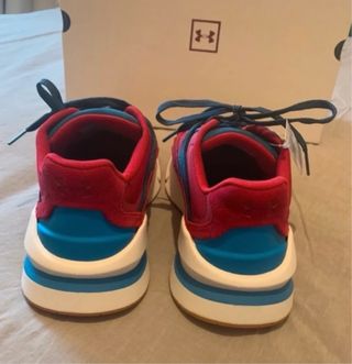 Scarpe Uomo Under Armour Rosse e Blu in pelle