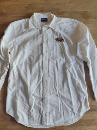 Camicia Ralph Lauren bianca logo cotone XL