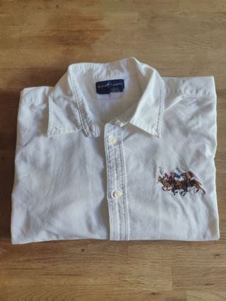 Camicia Ralph Lauren bianca logo cotone XL