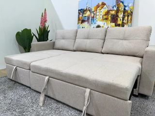 Sofá Cama Beige con Arcón
