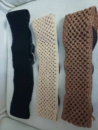 Lote 3 Cinturones Mujer Elásticos