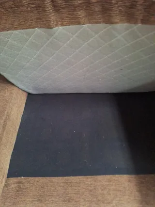 Sofá 2 plazas marrón pana