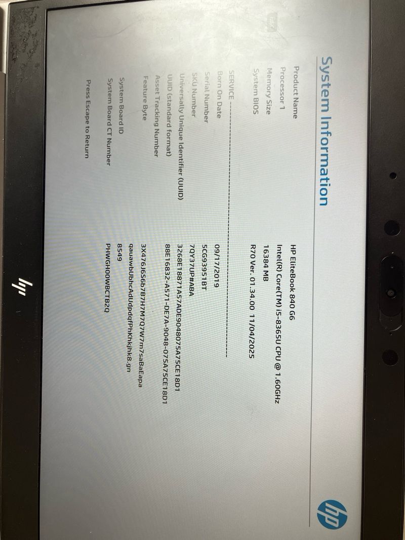 Portátil HP Elitebook 840 G6 Plata afbeelding 4