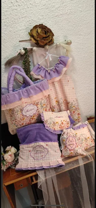 Set de capazo+toalla+neceser