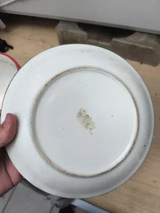 Tazza e piatto decorativo albero di Natale