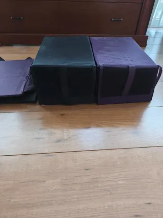 4 Fundas para zapatos (negras y moradas)