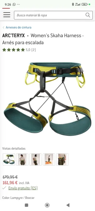 Arnés Arcteryx Skaha Mujer