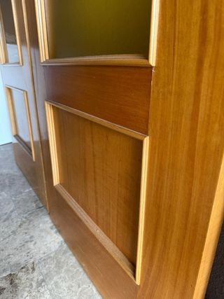 Puerta interior madera con cristal