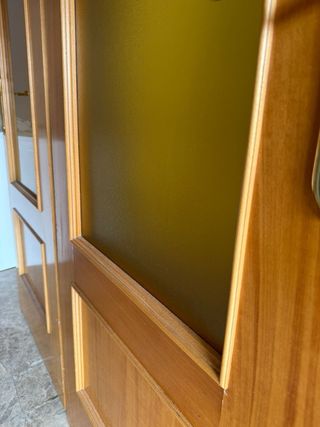 Puerta interior madera con cristal