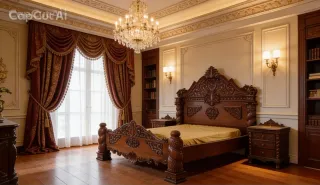 Dormitorio estilo clásico tallado