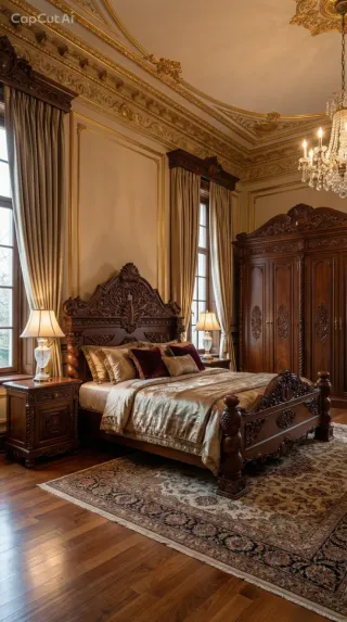 Dormitorio estilo clásico tallado