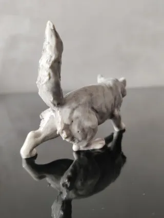 Cacciapuoti statuetta gatto in ceramica