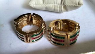 Pendientes Antiguos con pedrería de cristal checo